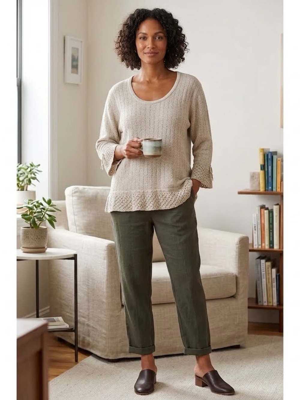 Vintage European Luxury unique knit sweater with adjustable ties
